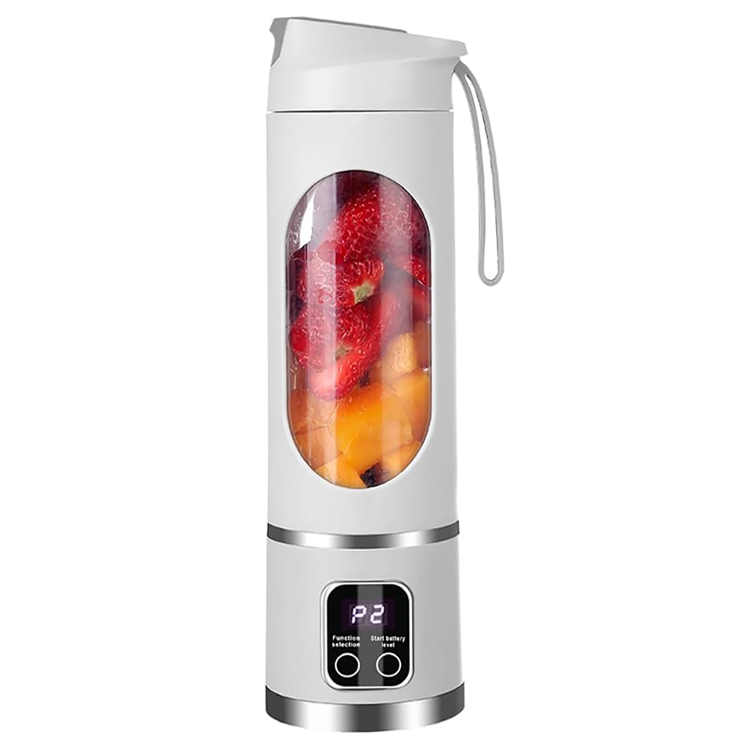 Blender Portabil 450ml cu 12 Lame din Oțel Inoxidabil și Încărcare USB, Alb
