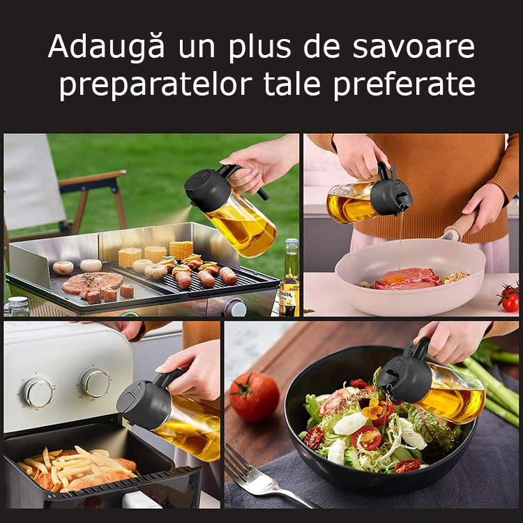 Sticlă pentru Ulei cu Funcție de Pulverizare și Turnare