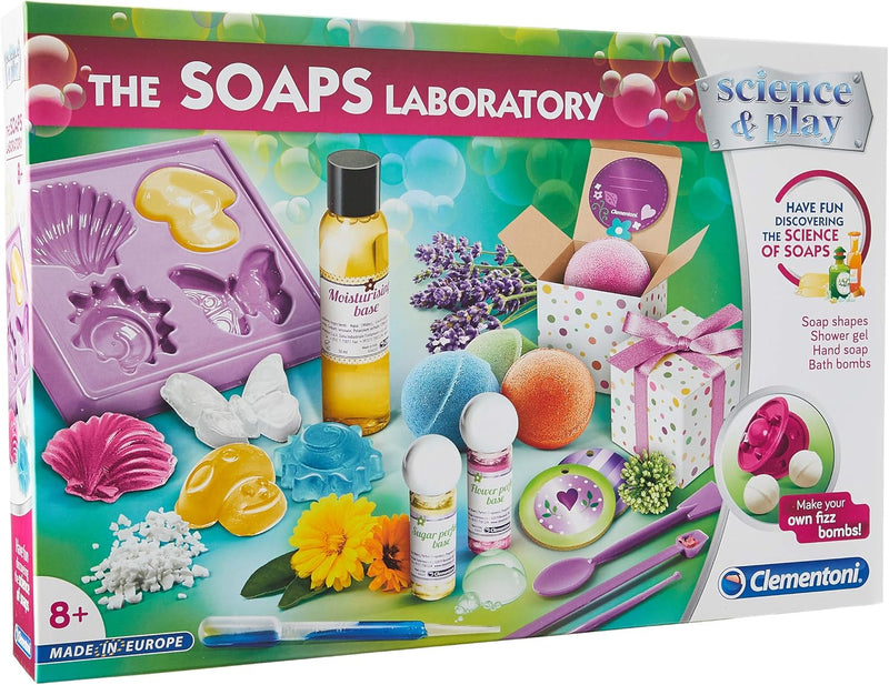 Kit DIY Săpunuri, Bombe de Baie și Gel de Duș pentru Copii – The SOAPS Laboratory, Coloranți, Parfum, Matrițe și Accesorii Incluse