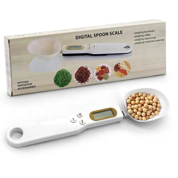 Lingură Cântar Digitală cu Display LCD, Măsurare Preciză, Unitați G/Oz/Gn/Ct, Funcție Tare, Material ABS