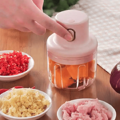 Aparat Electric Pentru Tocat Usturoi și Legume, 250ml, Rezistent la Apă, Lame din Oțel Inoxidabil