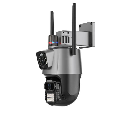 Cameră 360° Smart WiFi cu Dublu Obiectiv 3.2mm + 6mm, Full HD 6MP, Microfon, Alarmă și Stocare în Cloud