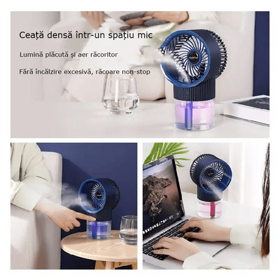 Mini Ventilator cu Răcire prin Abur – Portabil, Silențios, 2400mAh