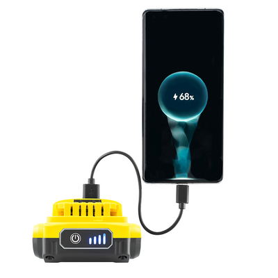 Lampă LED, 3150 Lumeni cu Baterie și Funcție Încărcare USB, 18V
