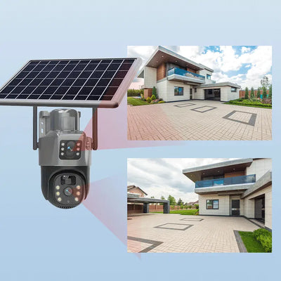 Cameră de Supraveghere Solară cu SIM, 4G, Audio și Detecție de Mișcare