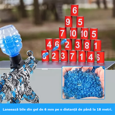 Arma Electrică cu Bile de Gel, Baterie Reîncărcabilă, 1000 Bile