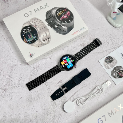 Smartwatch 1.53” HD, Bluetooth 5.0 cu apeluri, monitorizare sănătate și sport, IP67, încărcare wireless