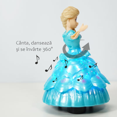 Papusa Frozen, danseaza, canta, lumini multicolore