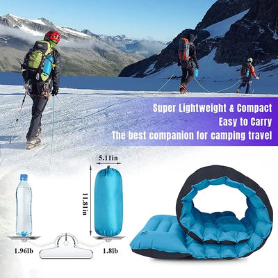 Saltea Gonflabilă de Camping cu Pompă Integrată