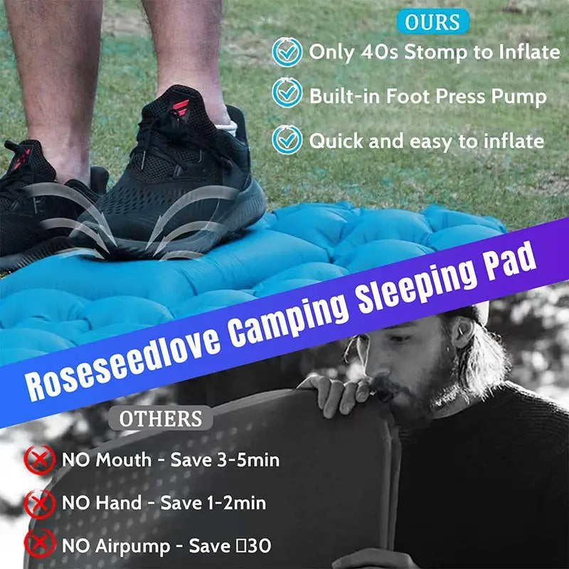 Saltea Gonflabilă de Camping cu Pompă Integrată