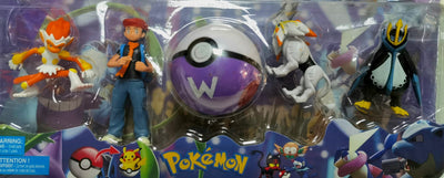 Set 4 figurine Pokemon plus Pokeball