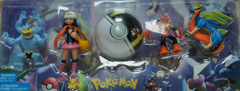 Set 4 figurine Pokemon plus Pokeball