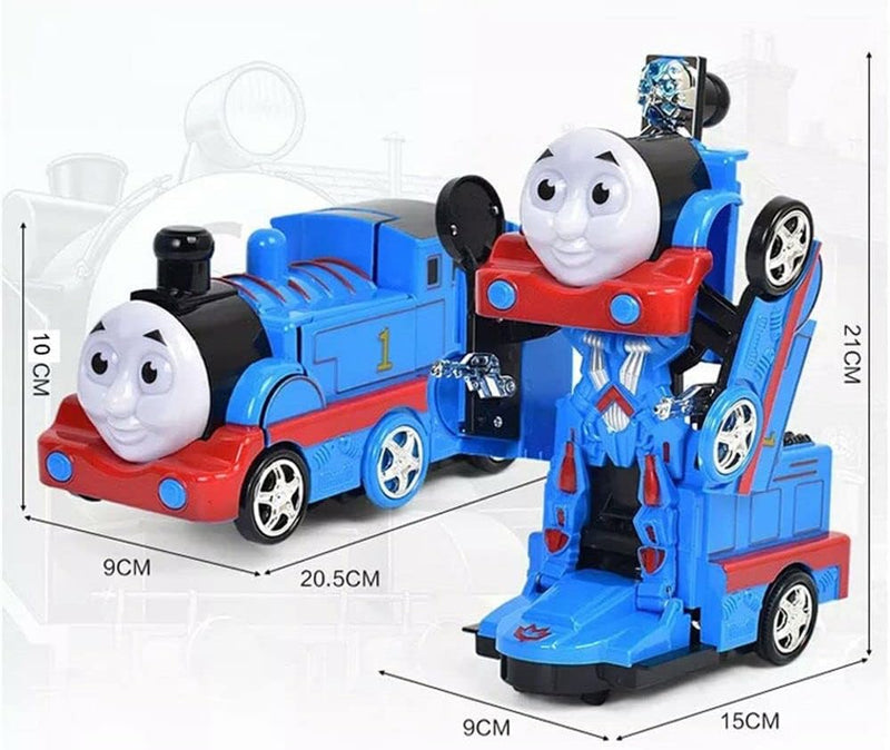 Jucarie 2 in 1 trenulet si robot, locomotiva Thomas transformers