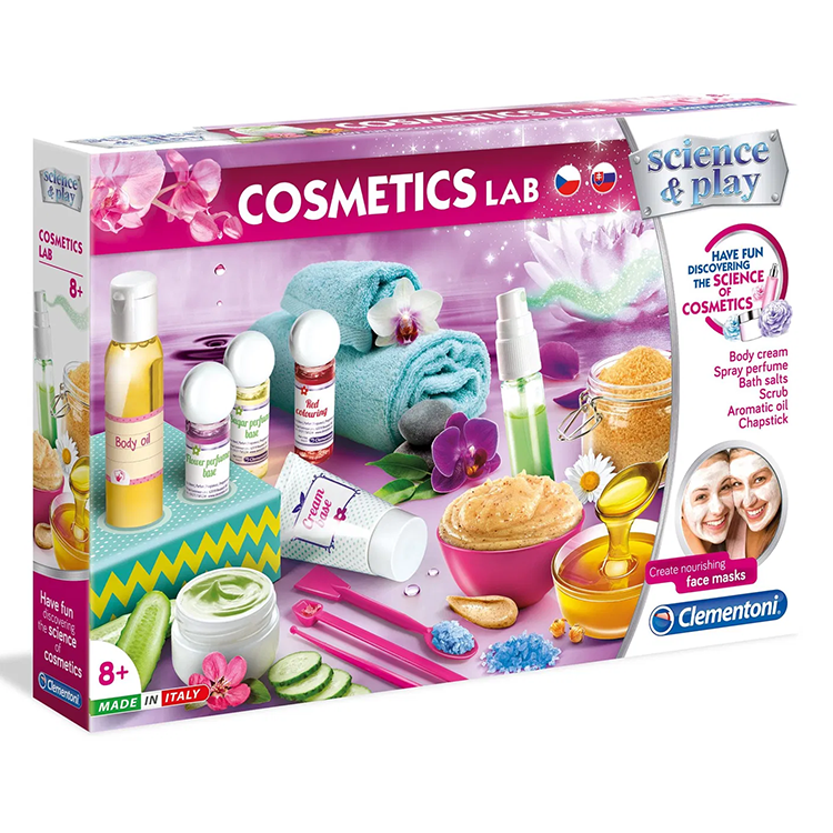 Set Laborator DIY de Cosmetice pentru Copii – Parfum, Cremă, Sare de Baie și Balsam
