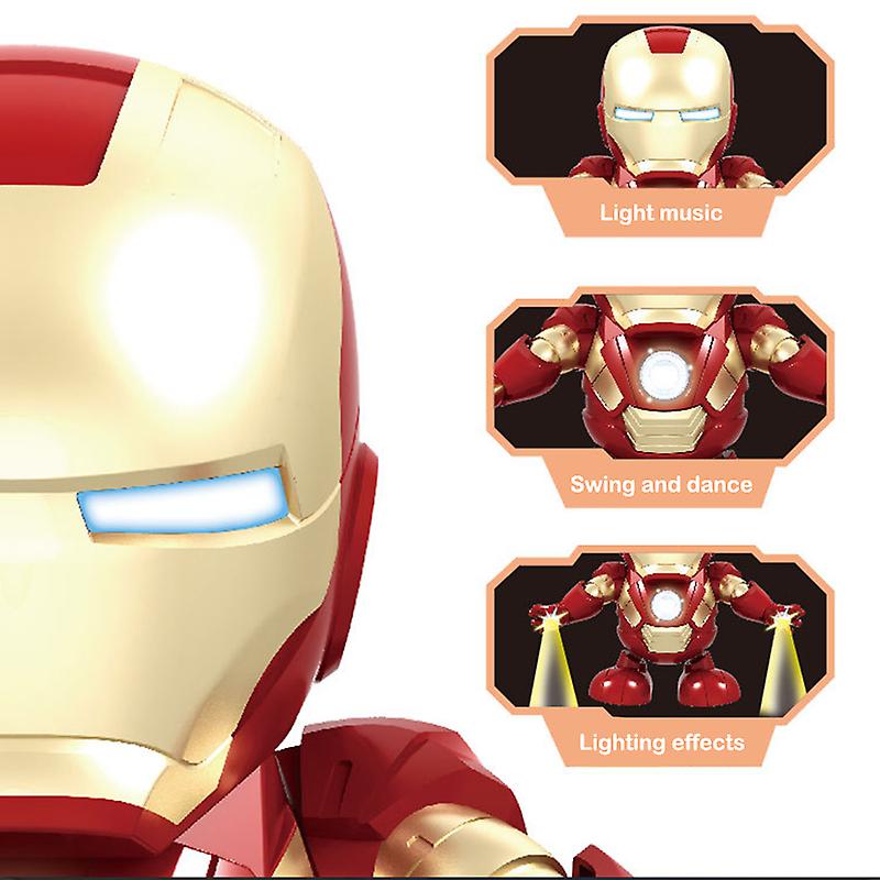 Jucarie Supereroul Dansator -Iron Man cu muzica si lumini