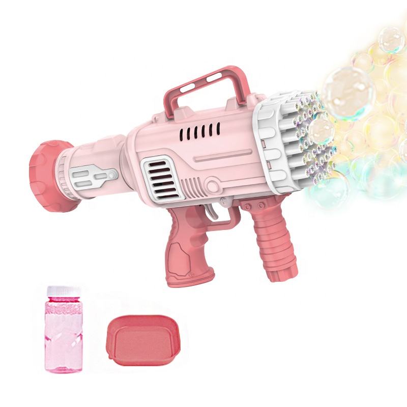 Pachet Promo: Oferta  1+1  Pistol  pentru baloane de săpun Bazooka, 45 orificii