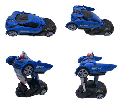 Jucarie 2 in 1 Masina Bugatti Veyron si  Robot Transformers, functie Bump& Go