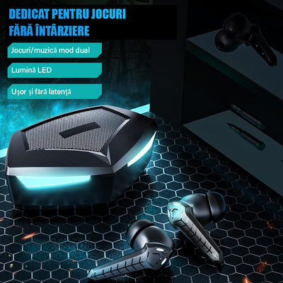Casti gaming wireless P36, stereo, microfon incorporat, Bluetooth 5.2, noise cancelling