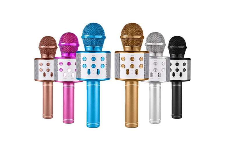 Microfon Wireless Karaoke cu bluetooth si boxa incorporata