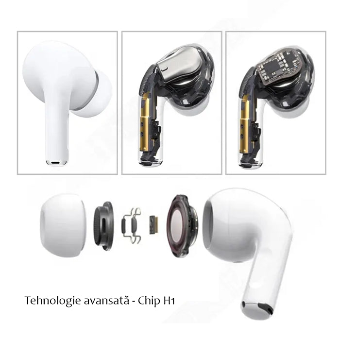 Casti wireless TWS i12, noise canceling, v4.2 Bluetooth 5.0, Touch Control Sensor
