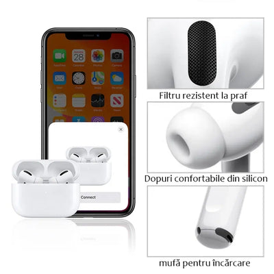 Casti wireless TWS i12, noise canceling, v4.2 Bluetooth 5.0, Touch Control Sensor