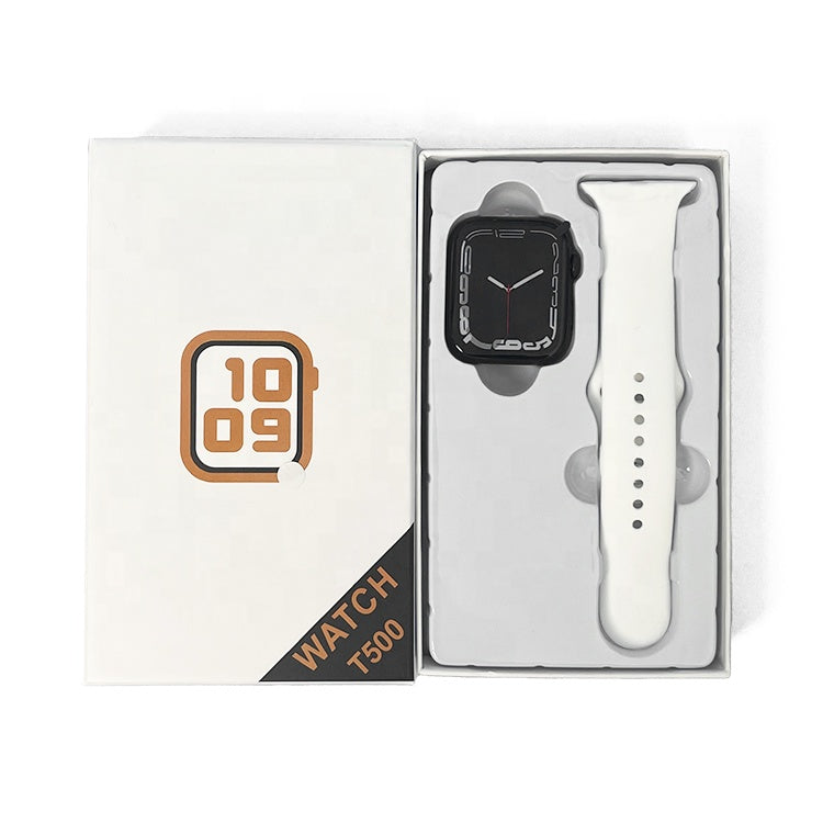 Ceas Smartwatch T500 Seria 7, 1.44", 64MB, ritm cardiac, cronometrare pasi, apel