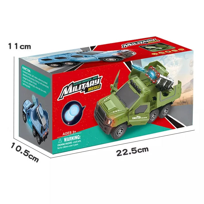 Masinuta militara cu sistem de tragere, rotatie 360 grade + 7 discuri fosforescente