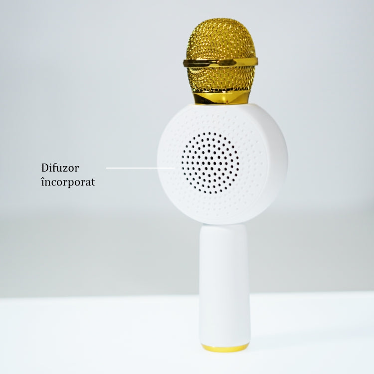Microfon Karaoke cu bluetooth, boxa incorporata si lumini, Bunny