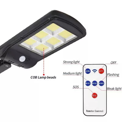 Lampa solara de exterior cu LED 6 celule, 120 LED, IP67