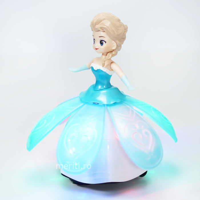 Papusa printesa dansatoare, muzicala cu lumini, Ice Princess