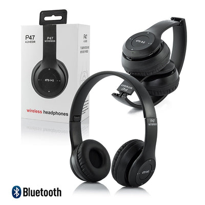 Casti wireless P47, Bluetooth 5.0, stereo, microfon, radio fm