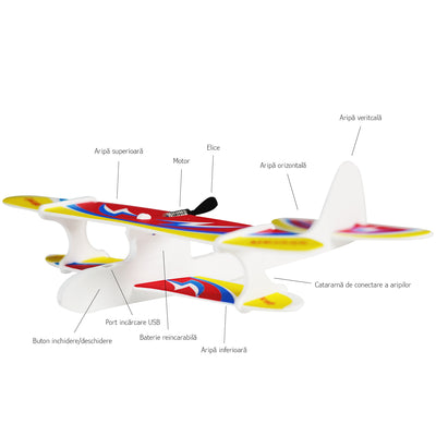 Avion Planor Educativ cu incarcare la USB