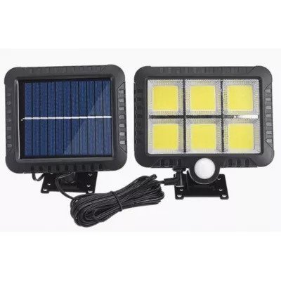 Lampa solara 128 LED 6 COB, senzor lumina si miscare, ip65