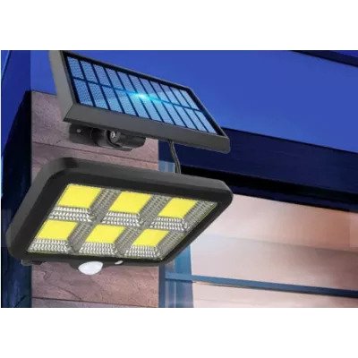 Lampa solara 128 LED 6 COB, senzor lumina si miscare, ip65