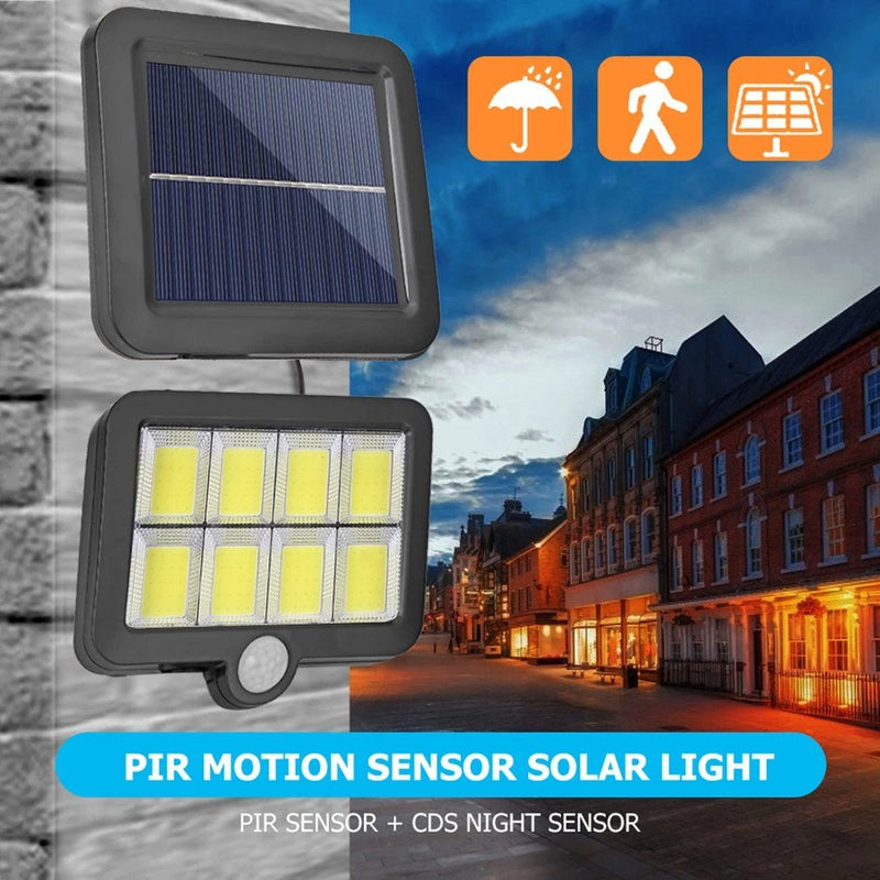 Lampa solara 128 LED 6 COB, senzor lumina si miscare, ip65