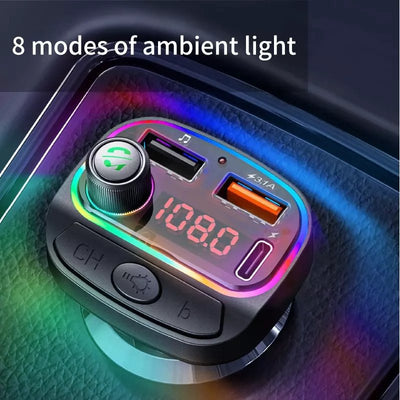 Modulator FM, mp3 player, incarcare rapida, 2x USB, 1 USB Type-C