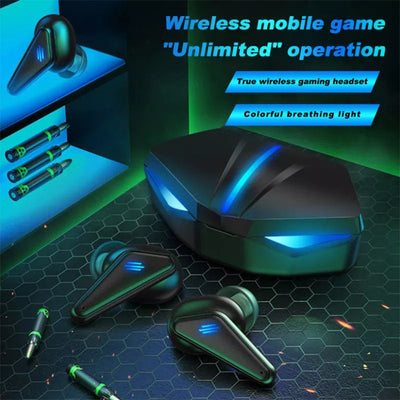 Casti wireless gaming K-55, stereo, 5.0, microfon, carcasa de incarcare 300mAh