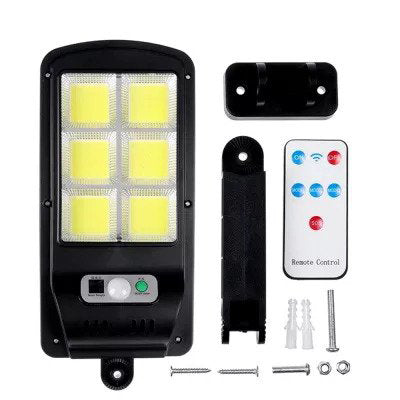 Lampa solara de exterior cu LED 6 celule, 120 LED, IP67