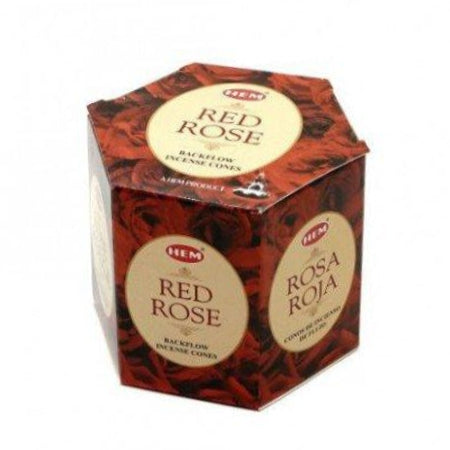 Set conuri parfumate backflow, Red Rose HEM